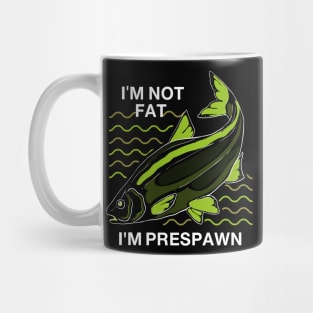 I'm Not Fat I'm Prespawn, A Bass Fishing Humor Graphic Mug
